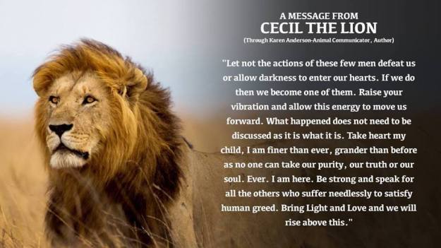 cecil the lion speaks